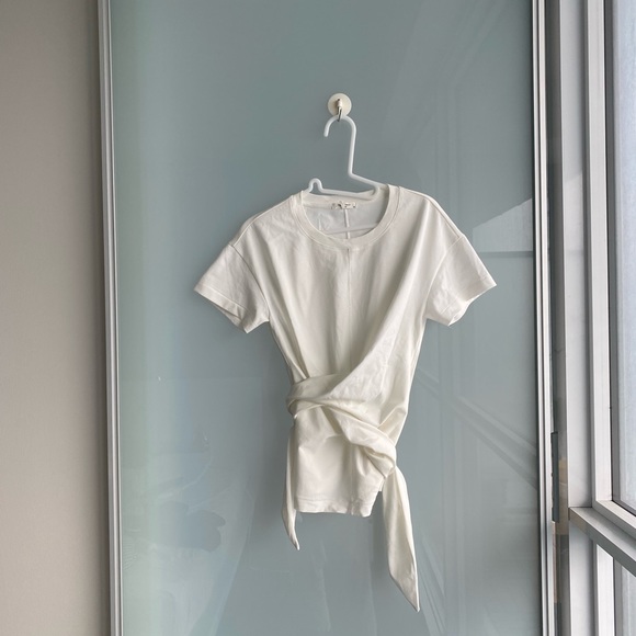 Rag & Bone Tie up front white tee - Picture 1 of 8